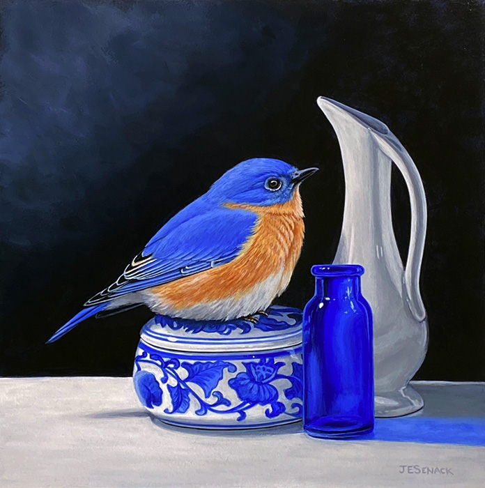 Eastern Bluebird with Vase