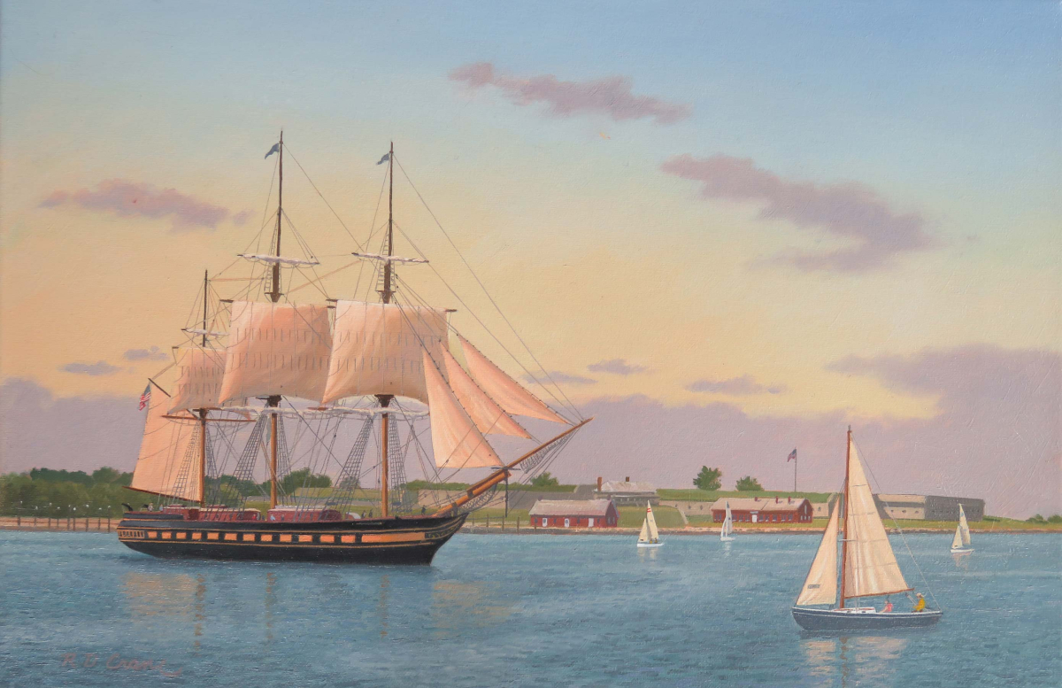 "Oliver Hazard Perry" off Fort Adams, Newport