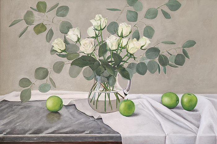 Still Life with Roses and Apples