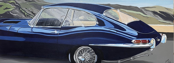 Blue E-Type Jaguar